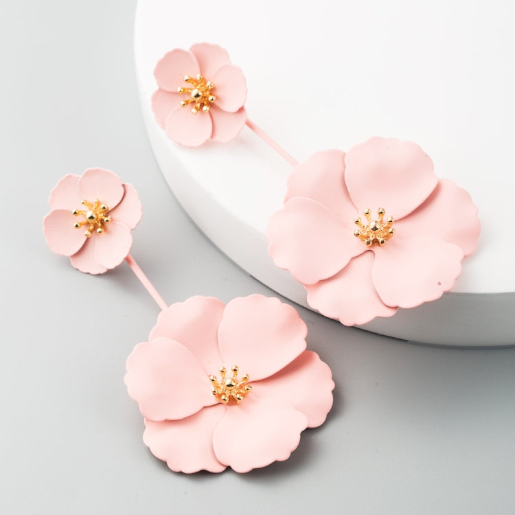 1 Pair Boho Style Earrings Alloy Flower Long Earrings