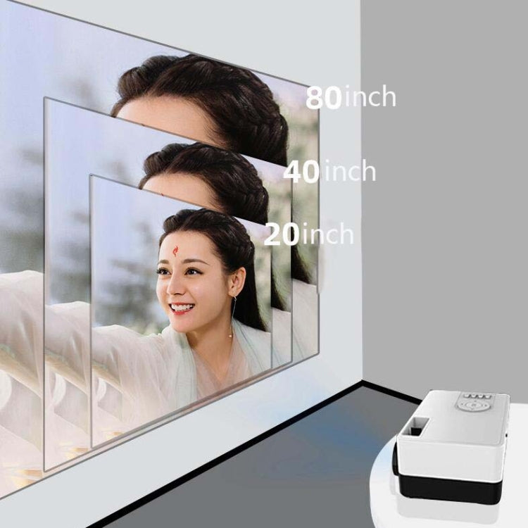 S261/J16 Home Mini HD 1080P Portable LED Projector, Support TF Card / AV / U Disk