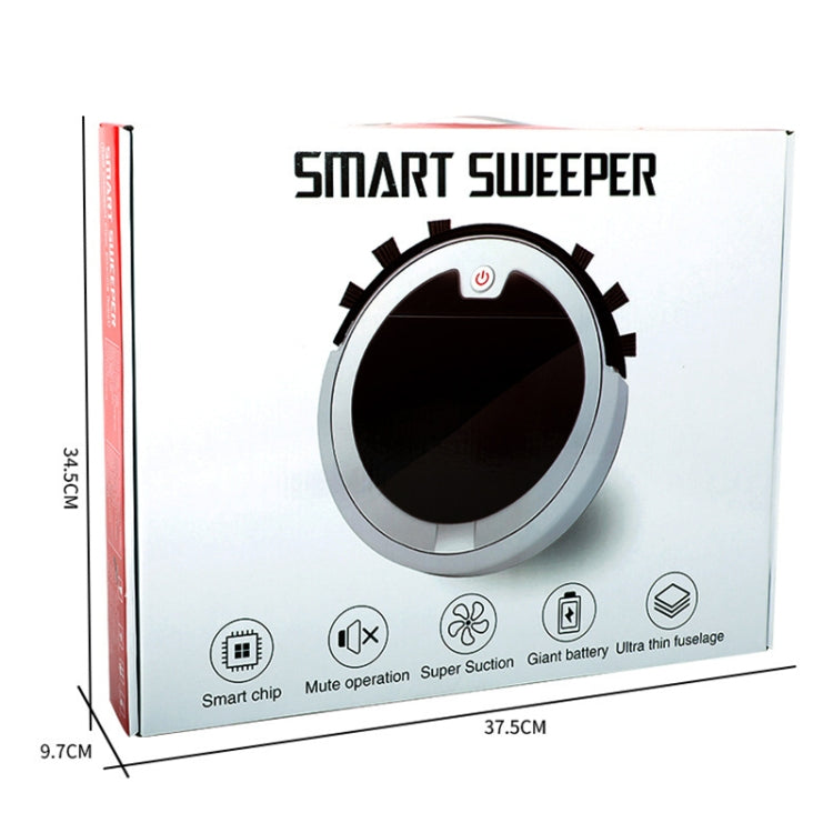 Home Smart Sweeping Robot Planning Route Remote Control Large Suction Cleaner Sweeper, White Black, Red Black