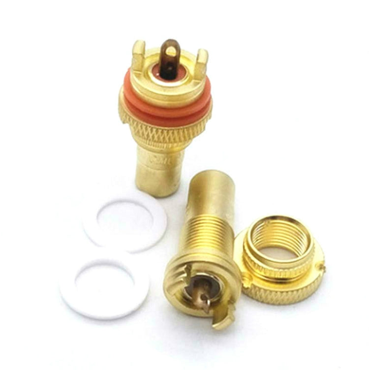 4 PCS CMC Copper RCA Female Audio Power Amplifier AV Audio Lotus Socket Terminal, Sand Gold Plated, Copper Plated, Rhodium Plated