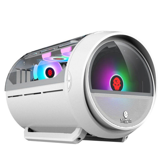 GAMEKM Genki Bomb Personality Gaming Internet Cafe Side Through Gaming Case USB 3.0 Water-cooled Desktop Computer Case