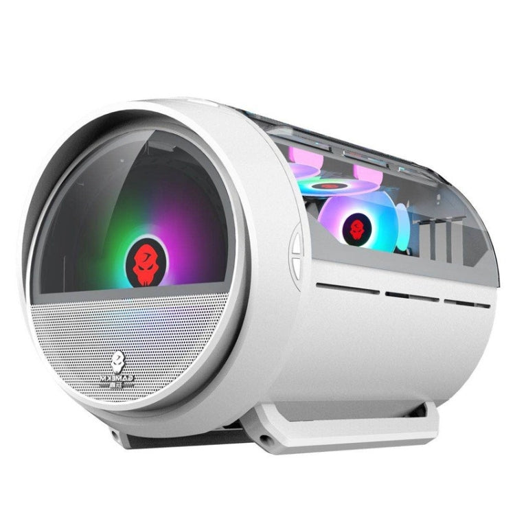 GAMEKM Genki Bomb Personality Gaming Internet Cafe Side Through Gaming Case USB 3.0 Water-cooled Desktop Computer Case