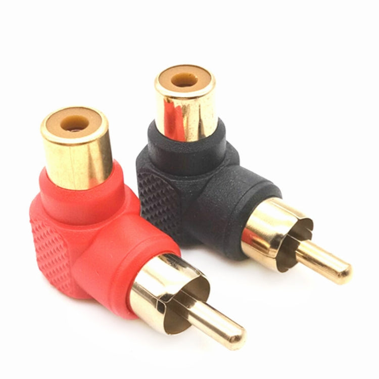 20 PCS / 10 Pairs L-shaped Lotus RCA Right Angle Elbow RCA Male to Female Audio Adapter