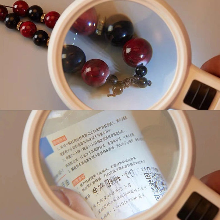 Handheld High-definition Lens with LED Light Reading and Maintenance Magnifying Glass for the Elderly