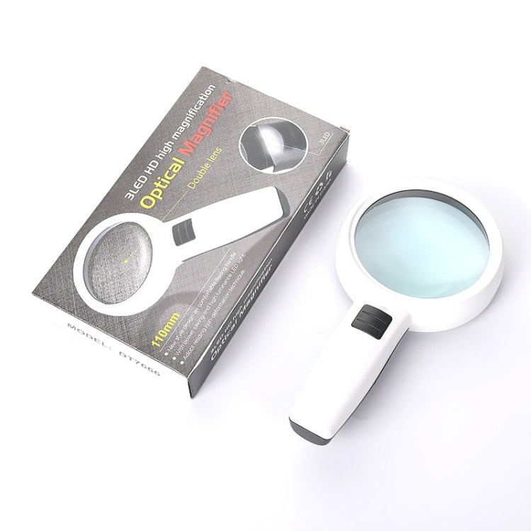 Handheld High-definition Lens with LED Light Reading and Maintenance Magnifying Glass for the Elderly