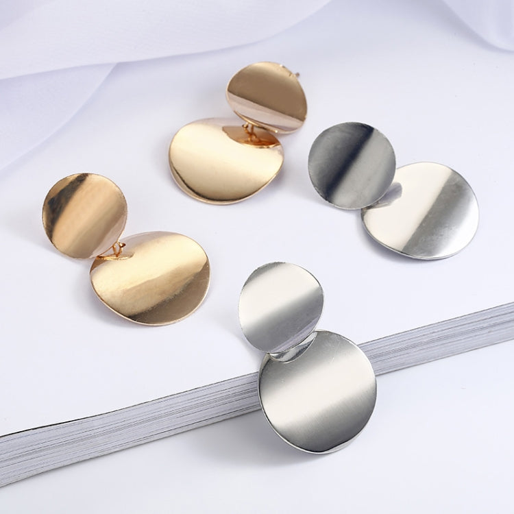 Unique Metal Drop Earrings Round Statement Earrings for Women Jewelry
