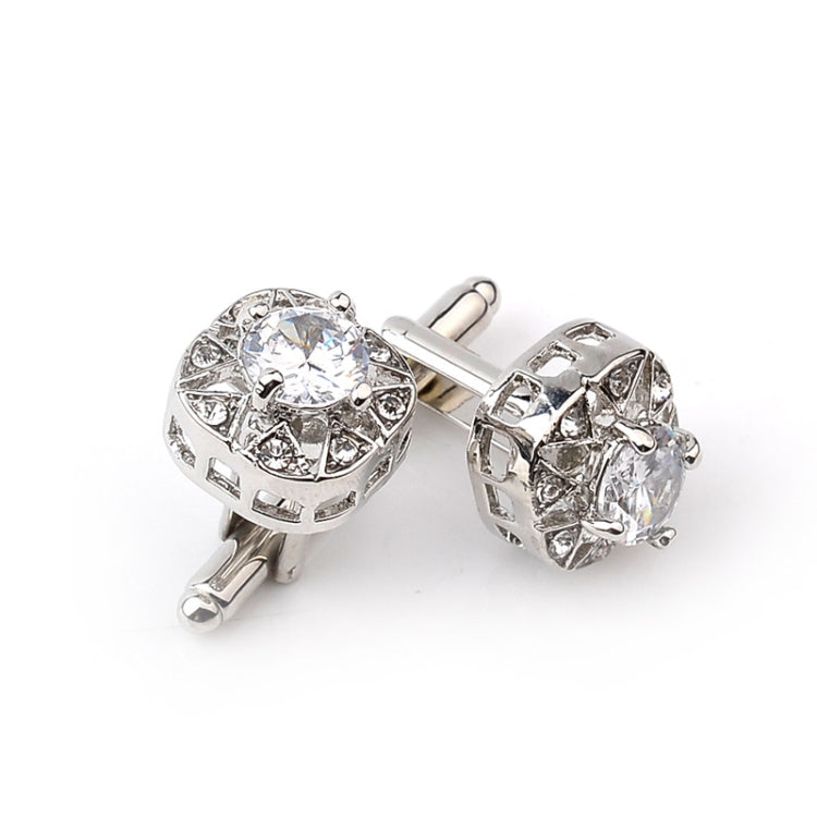 1 Pair Fashion Luxury Crystal Cufflinks