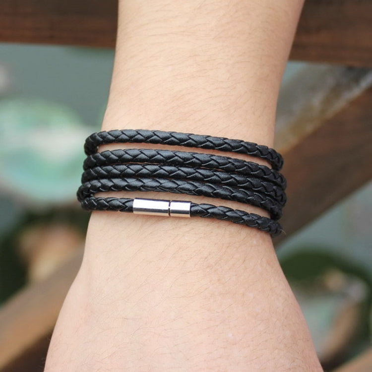 Couple Leather Bracelet Men Charm Vintage Black Bracelet