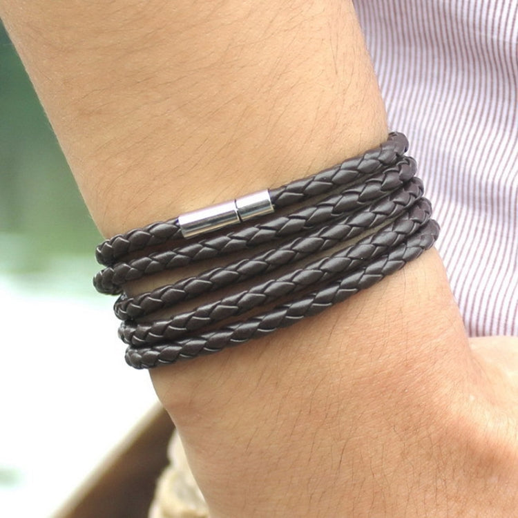 Couple Leather Bracelet Men Charm Vintage Black Bracelet