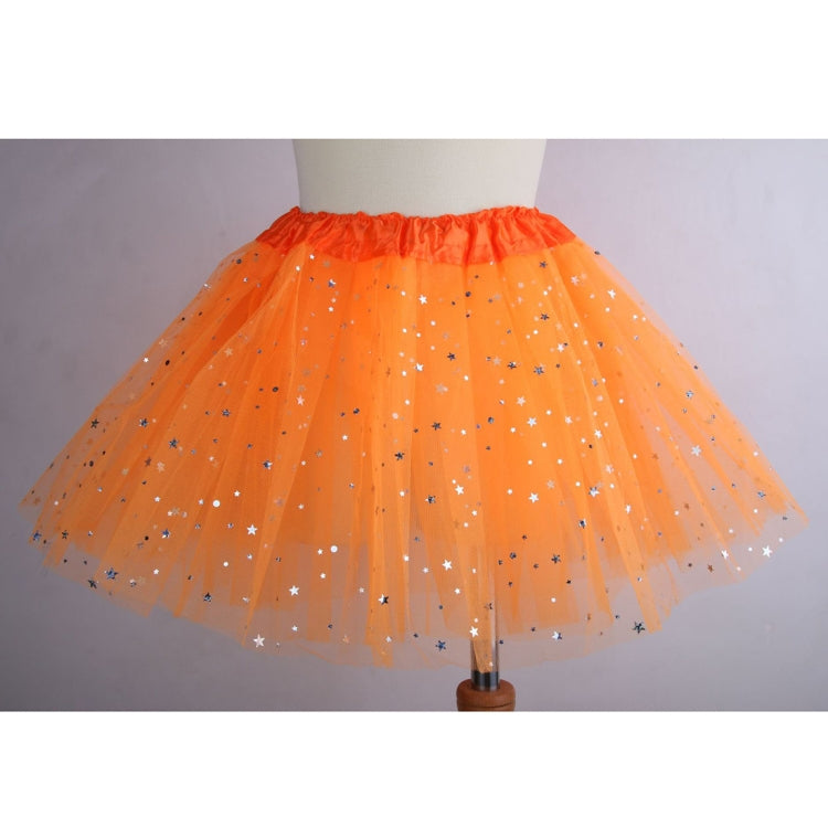 Girls Stars Sequins Mesh Tutu Skirt Costumes