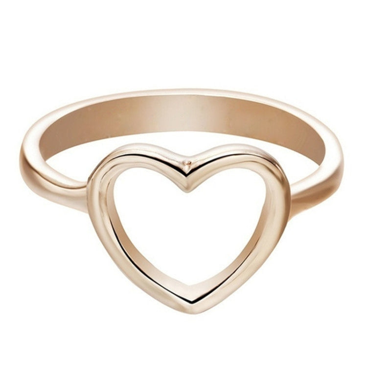 Fashion Heart Shaped Wedding Ring for Woman, Rose Gold, White
