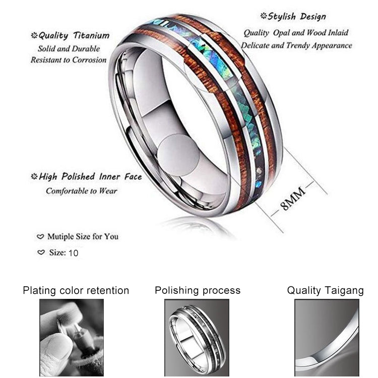 Ceramic Tungsten Steel Dragon Texture Ring for Men, Ring Size:9, 10, 11, 12, 14, 5, 6