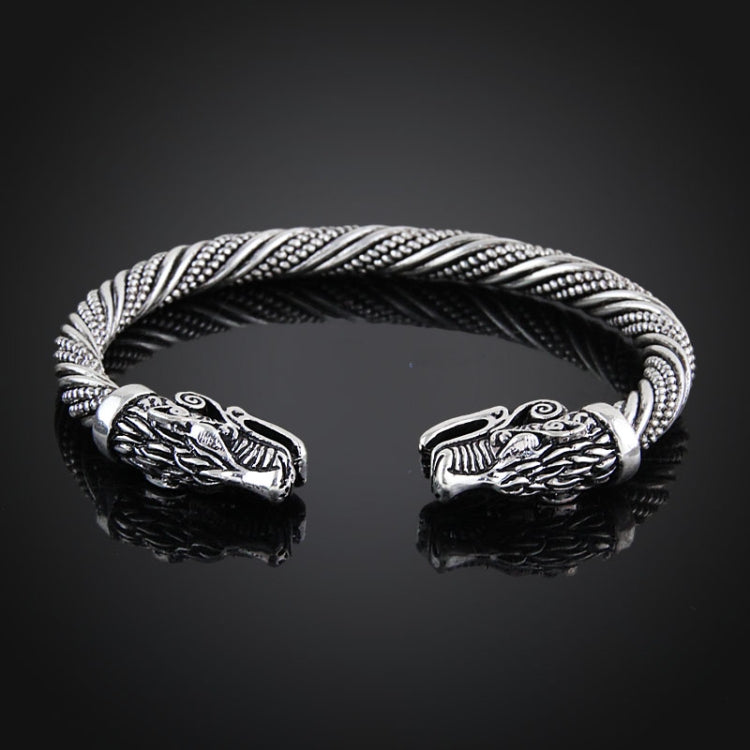 Men Wristband Cuff Wolf Head Viking Bracelet Jewelry Fashion Accessories