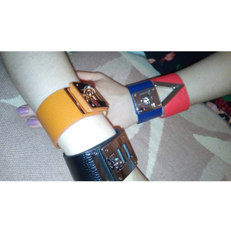 Punk Wide Leather Bracelets Bangles for Women Cuff Bracelet