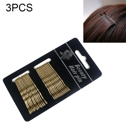 3 Sets Women Drip Invisible Hair Grips Curly Wavy Bobby Pins Daily Use Wedding Party Hair Maker