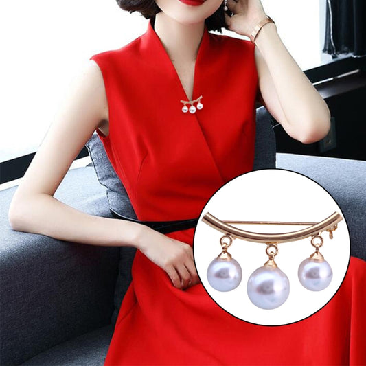 Anti Slip Pin Simple Pearl Brooch Women Accessories Cardigan Anti Wearing Pins Enamel Pin