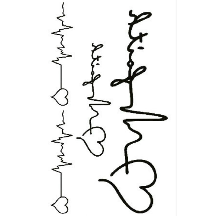 10 PCS Classic Black  Waterproof Temporary Tattoo Sticker