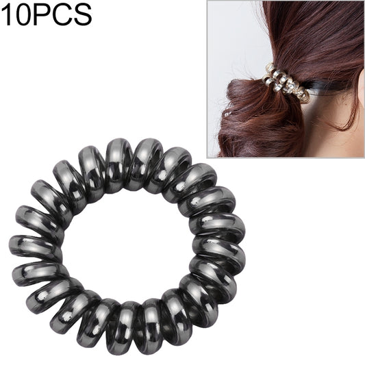 10 PCS Multicolor Elastic Hair Bands Spiral Shape Ponytail Hair Ties Rubber Band Hair Rope Telephone Wire Hair Accessories