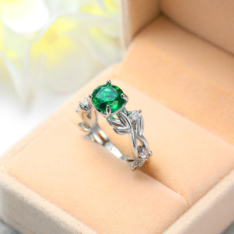 Crystal Vine Leaf Design Engagement Ring Fashion For Women Jewelry