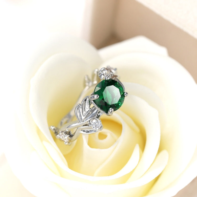 Crystal Vine Leaf Design Engagement Ring Fashion For Women Jewelry