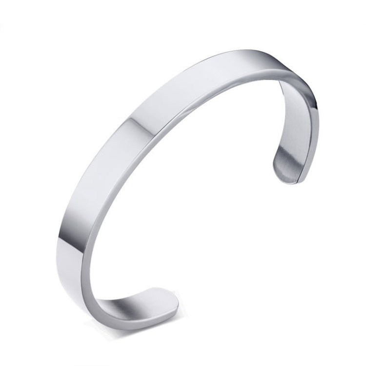 8mm Width Women Men Stainless Steel Surface Bracelet Bangle