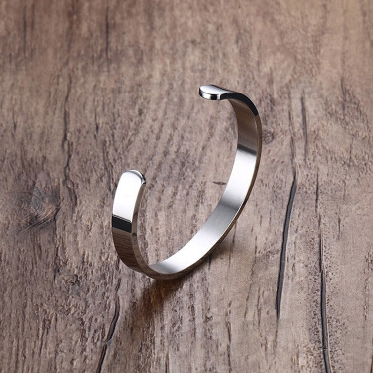 8mm Width Women Men Stainless Steel Surface Bracelet Bangle