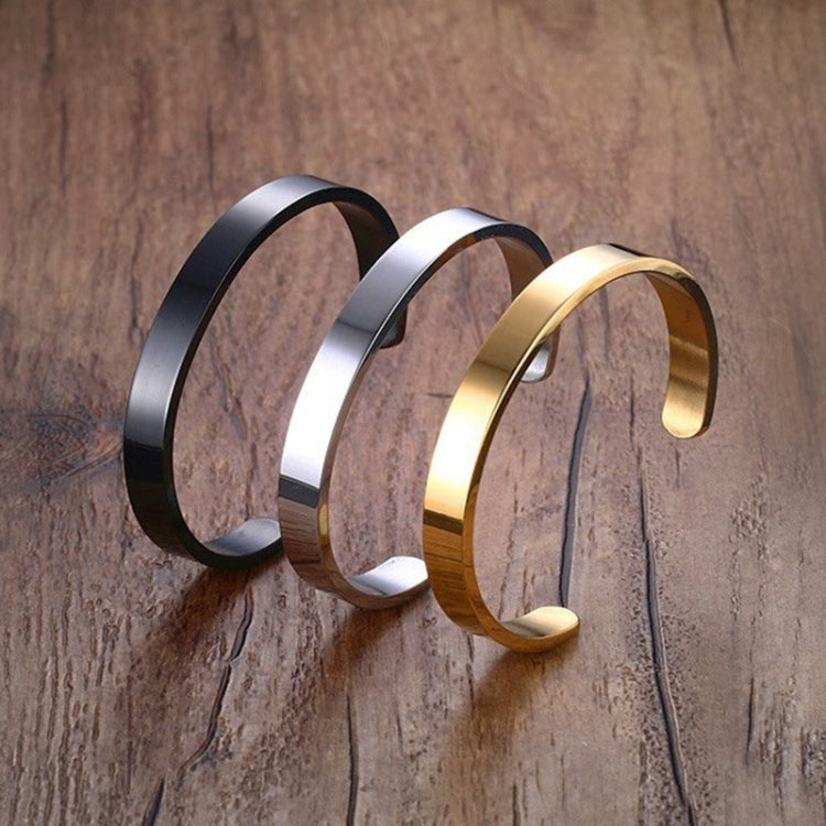 8mm Width Women Men Stainless Steel Surface Bracelet Bangle