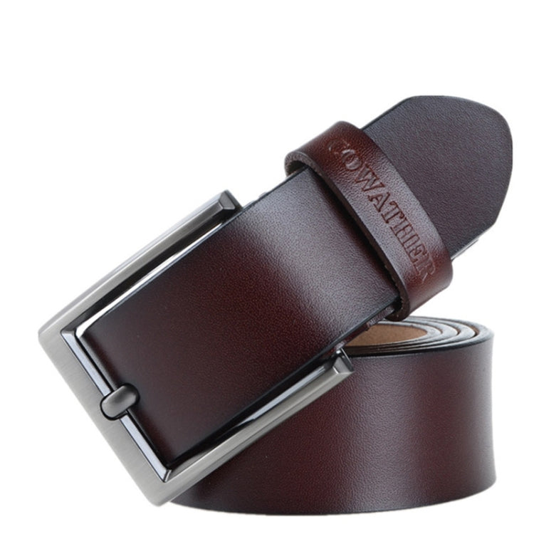 COWATHER XF002 Men Genuine Leather Luxury Business Casual Pin Buckle Belt
