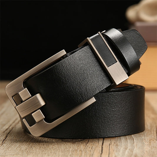 Vintage Lacquered Genuine Leather Pin Buckle Waistband for Men, Wide Needle Black 105CM, Wide Needle Black 110CM, Wide Needle Black 115CM, Wide Needle Black 120CM, Wide Needle Black 125CM, Wide Needle Black 130CM, Wide Needle Black 140CM