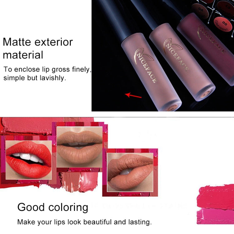 Lip Gloss Nude Matte Liquid Lipstick Waterproof  Long Lasting Moisturizing Lip Makeup Cosmetics