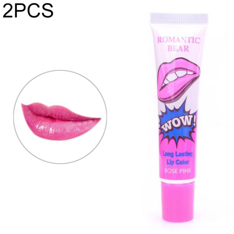 2 PCS Easy Peel Off  Long Lasting Lip Gloss Waterproof Matte  Lipstick Women Cosmetic
