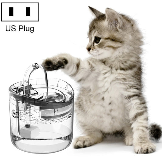 Pet Automatic Circulating Silent And Does Not Leak Electricity Water Dispenser, US Plug  Transparent Color, UK Plug Transparent Color, US Plug  Smart Induction Starter, EU Plug Smart Induction Starter