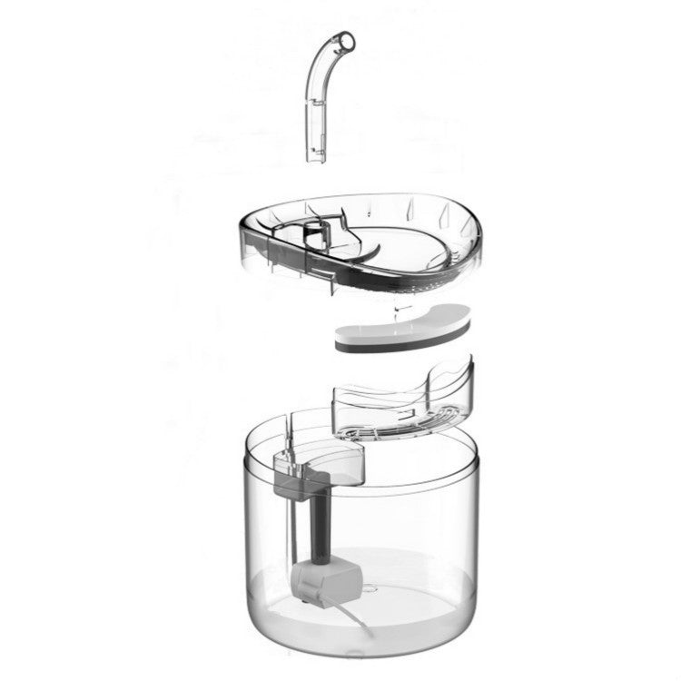 Pet Automatic Circulating Silent And Does Not Leak Electricity Water Dispenser, US Plug  Transparent Color, UK Plug Transparent Color, US Plug  Smart Induction Starter, EU Plug Smart Induction Starter