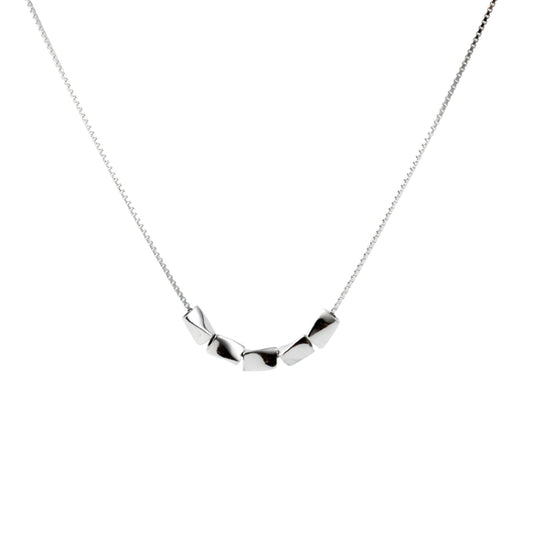 925 Sterling Silver Peas Necklace Rice Clavicle Chain