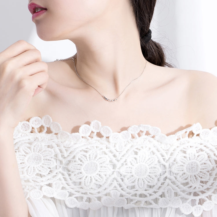 925 Sterling Silver Peas Necklace Rice Clavicle Chain