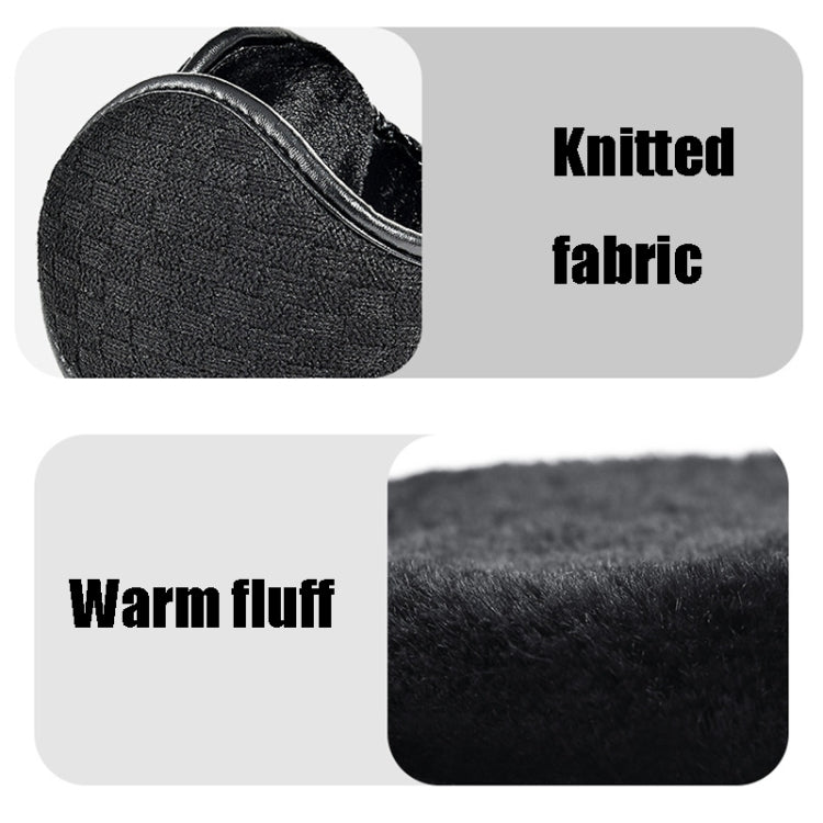 DEZ01 Winter Men Checkered Pattern Plush Foldable Warm Earmuffs Ear Bag