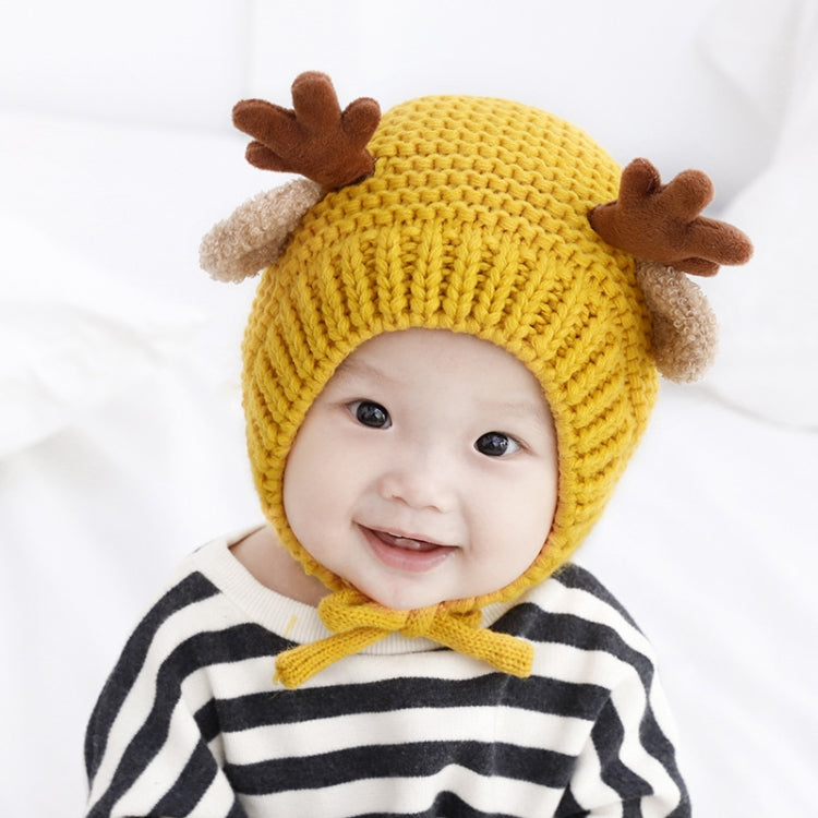 MZ9789 Little Antlers Baby Knitted Hat Baby Wool Warm Hat