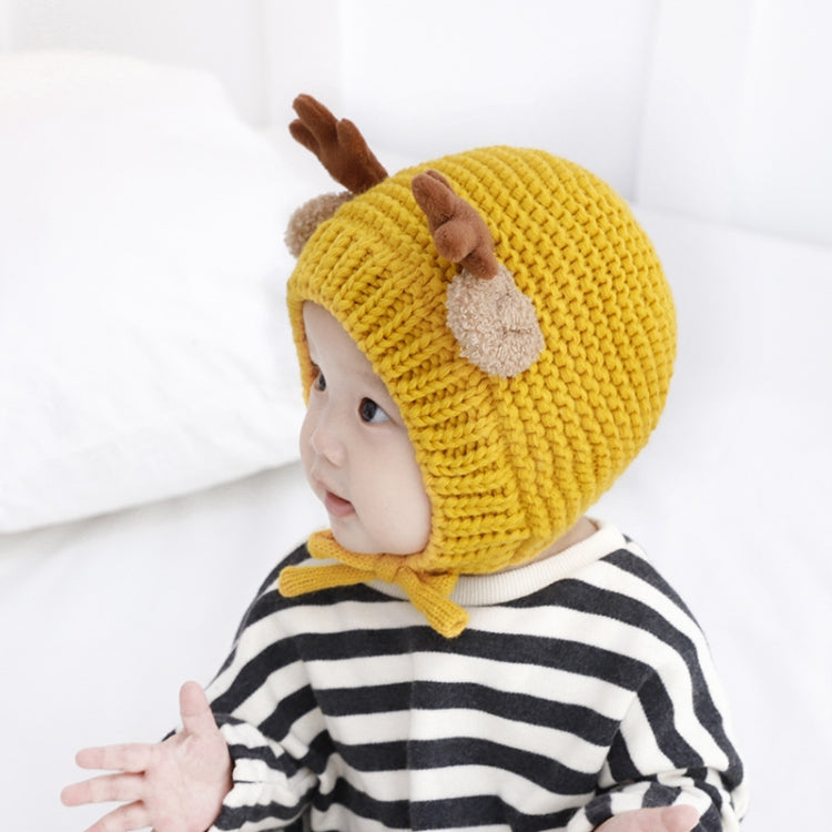 MZ9789 Little Antlers Baby Knitted Hat Baby Wool Warm Hat