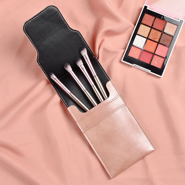 4 PCS / Set Makeup Brush Eye Shadow Brush Eye Makeup Set Soft Hair Detail Brush Smudge Brush With Brush Bag
