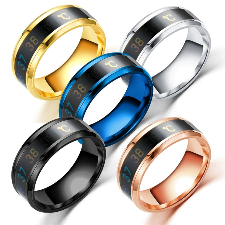 Smart Temperature Ring Stainless Steel Personalized Temperature Display Couple Ring