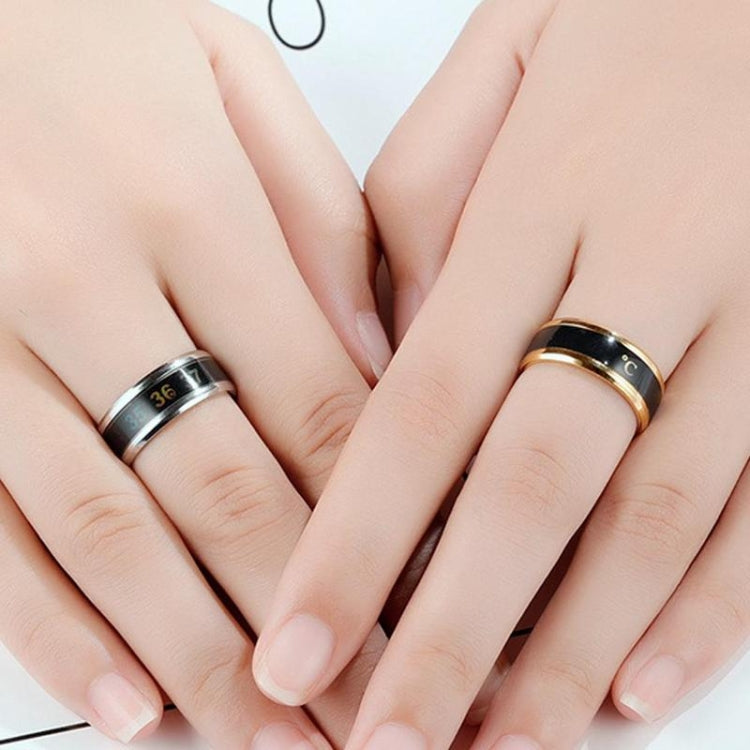 Smart Temperature Ring Stainless Steel Personalized Temperature Display Couple Ring