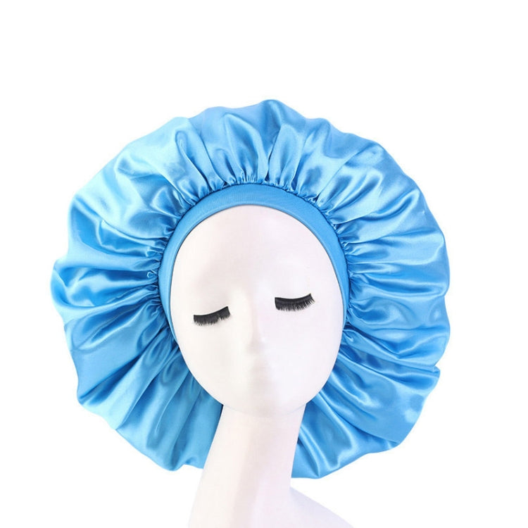 3 PCS TJM-405A Large Satin Round Hat Stretch Wide Brim Night Hat Chemotherapy Hat