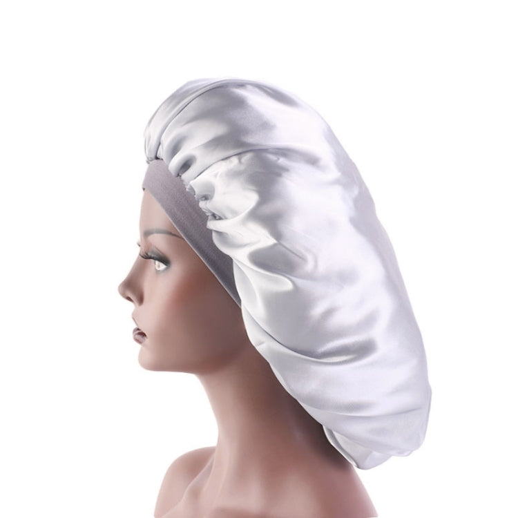 3 PCS TJM-405A Large Satin Round Hat Stretch Wide Brim Night Hat Chemotherapy Hat