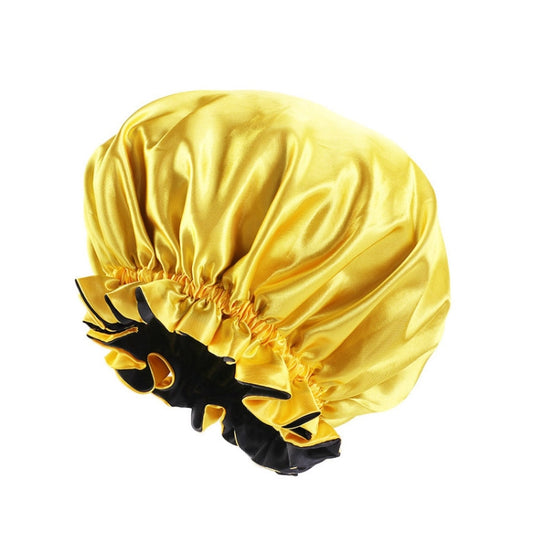 TJM-443A Double-Layer Satin Big Lace Night Hat Round Hat Chemotherapy Hat