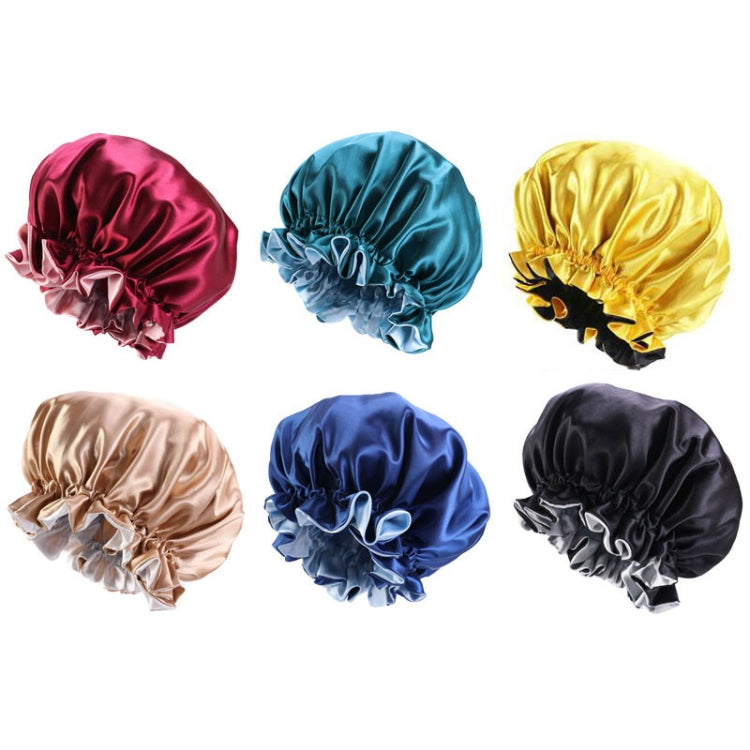 TJM-443A Double-Layer Satin Big Lace Night Hat Round Hat Chemotherapy Hat