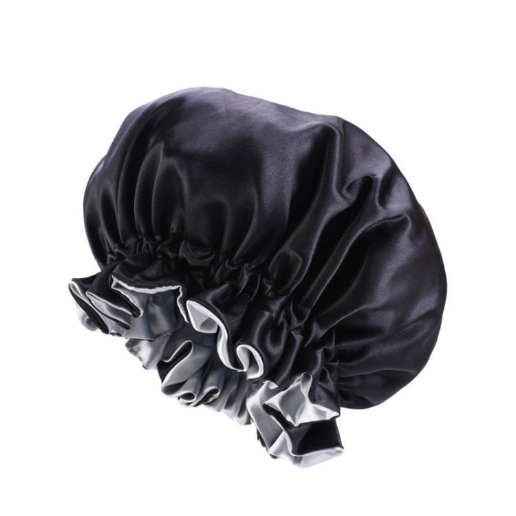TJM-443A Double-Layer Satin Big Lace Night Hat Round Hat Chemotherapy Hat