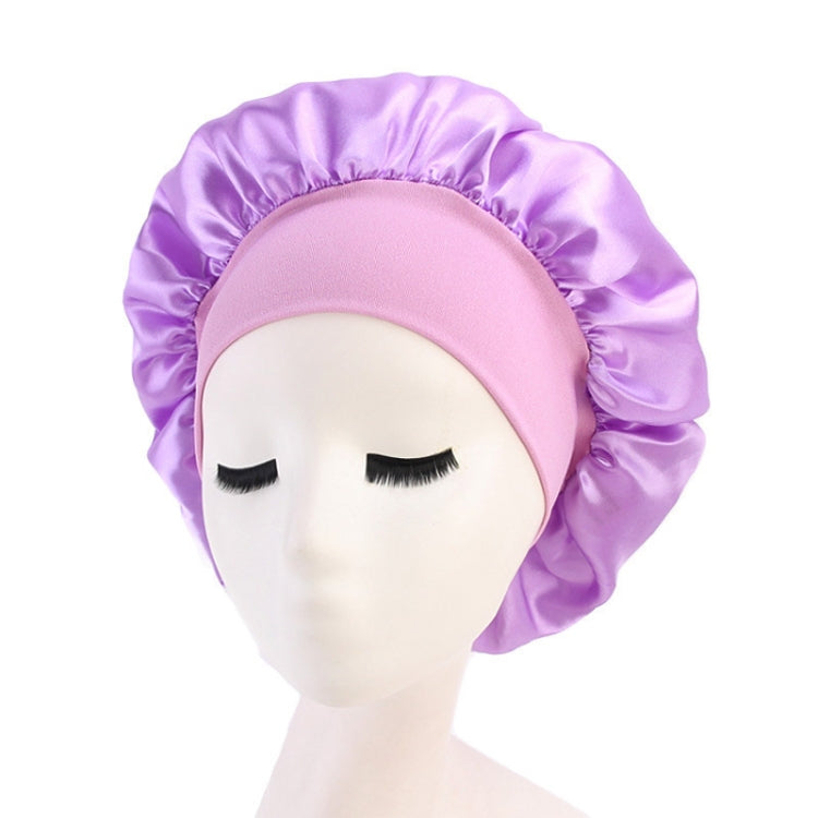 2 PCS TJM-301 Night Cap With Wide Brim And Elasticity Headband Ladies Chemotherapy Cap Hair Care Hat