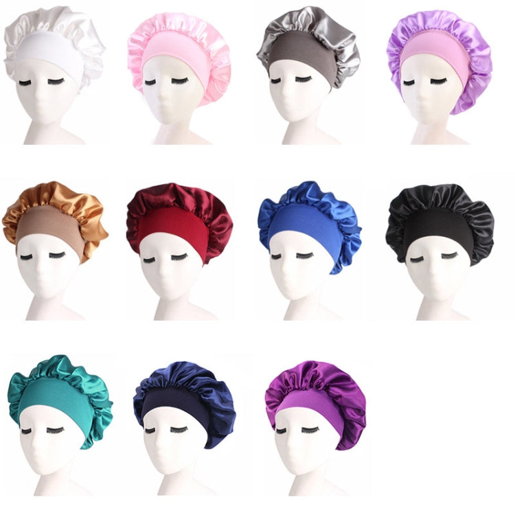 2 PCS TJM-301 Night Cap With Wide Brim And Elasticity Headband Ladies Chemotherapy Cap Hair Care Hat
