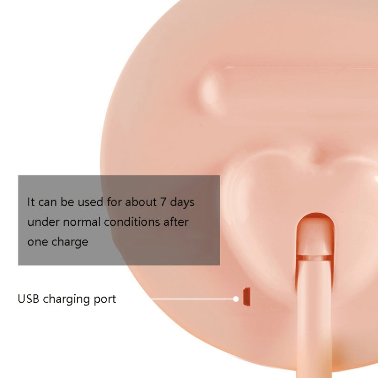 Make-Up Mirror With LED Light Fill Light Dormitory Desktop Dressing Small Mirror Girl Folding And Portable Mirror, Pink Rechargeable Single Light, White rechargeable Single Light, Pink Rechargeable Three-color Light, White Rechargeable Three-color Light