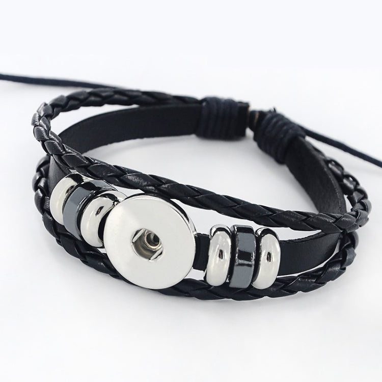 Constellations Couple Retro Weave Bracelets Leather Beads Bangle Bracelet